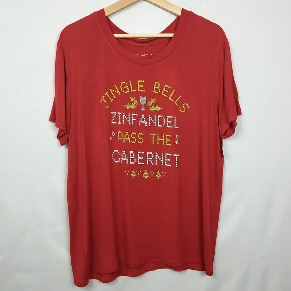 Fifth Sun~ Christmas Wine T-shirt - Picture 1 of 6